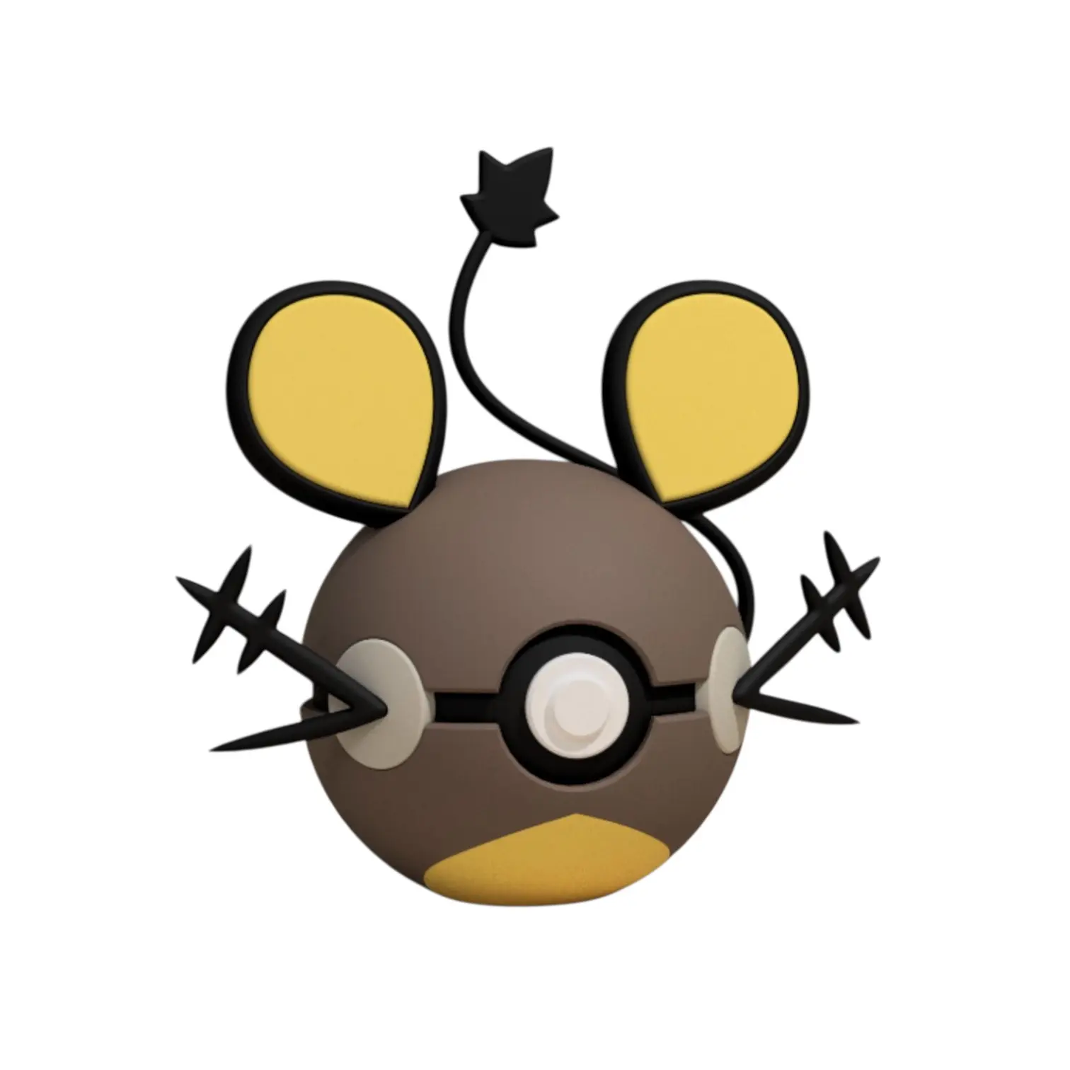 Shiny Dedenne Poke Ball 3D Printed Collectible Statue, Ultimate Heroes-Inspired Home Decor for Collectors, Printed by Ultimate Heroes