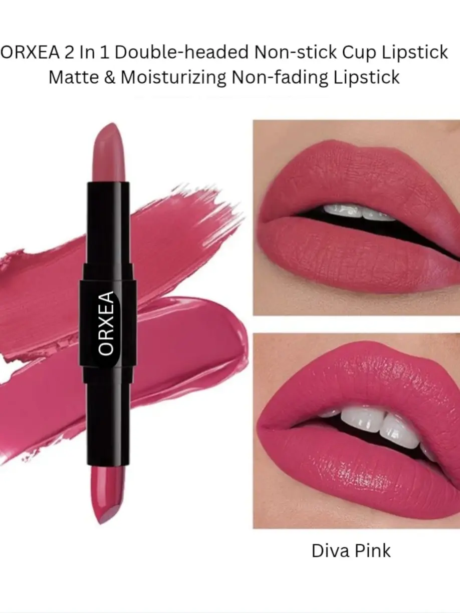 ORXEA 2 in 1 Double Headed Lipstick color Diva Pink #10