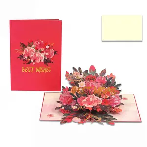 3D Pop-Up Greeting Card- Mother's Day Card Best Wishes Floral Card with Envelope | Unique Keepsake for Teachers, Friends, Family, Graduation, Wedding, Everyday Gratitude