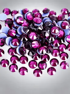 2880pcs Dreamy Heat Press Rhinestones, Flat Back Glass Crystal, Ideal for Nail Art & DIY Craft Decoration, All Seasons Casual Style