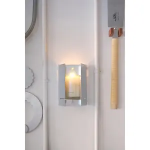 Galvanized Wall Candle Holder