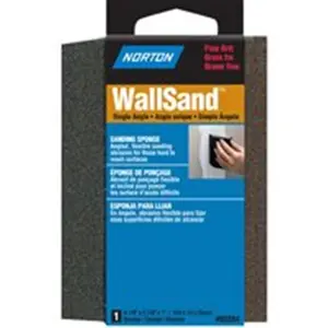 212 MAIN Norton 2284 4-Sided Drywall Sander Coated Sponge, Fine Grit, Easy Grip Single Angle Sponge