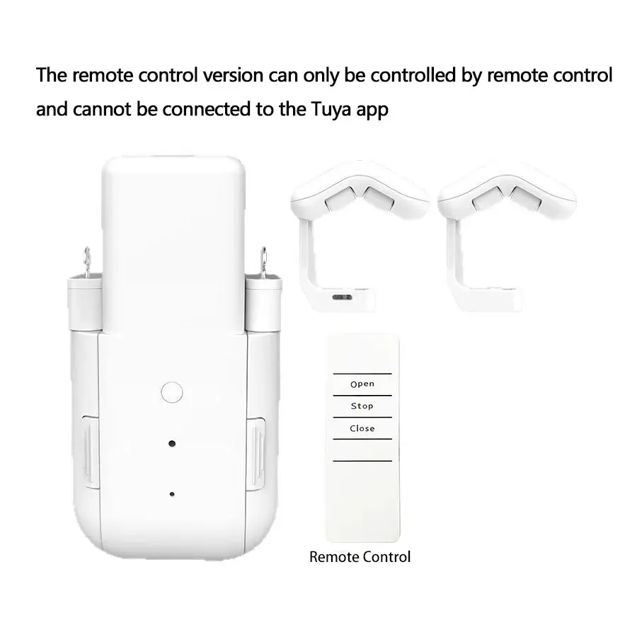 Wi-Fi Enabled Smart Home Automatic Curtain Opener - Rectangular, with Remote Control, for Indoor Use