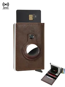 Carbon Rfid Blocking Wallets Bank Credit Card Holders Money Clip Trifold Purses Pop Up Case for Air Tag Tracker Money Bag Slim Thin Wallets for Women Men,Outdoor Carry,Gift