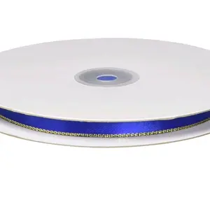 Blue Ribbon of 1/4" with Trim - 50 Yards Length - Versatile Accessory for Styling - Ideal for Various Outfits
