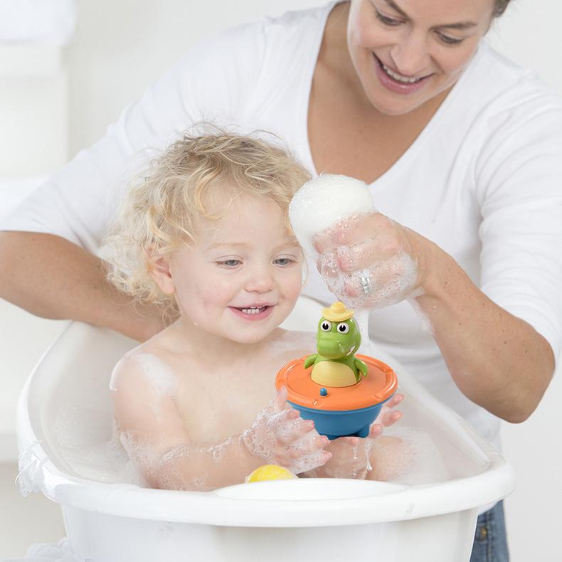 Bath Toys for Toddlers - Light Up Crocodile Fountain with 5 Spray Modes, ABS Plastic Bath Toy for Bathroom & Swimming Pool