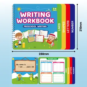 Preschool Pen Control Tracing Workbook for Kids Ages 3-5 | Spiral Wipe-Clean Activity Book with 6 Markers & Eraser | Pre-Writing Practice for Lines, Shapes, Letters & Numbers