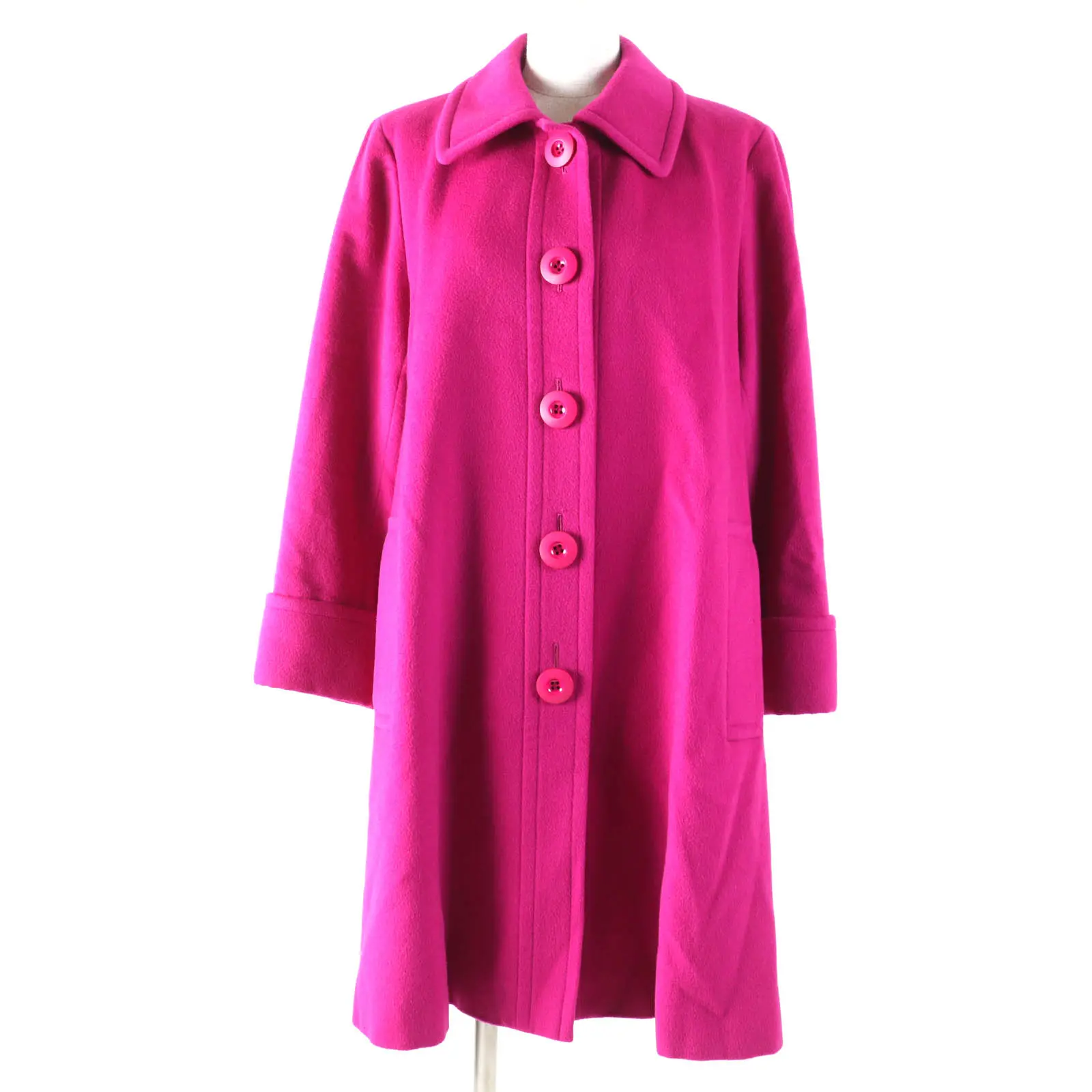 Pre-owned Yves Saint Laurent Cotton Small Leather Goods Cupra Wool Long Coat