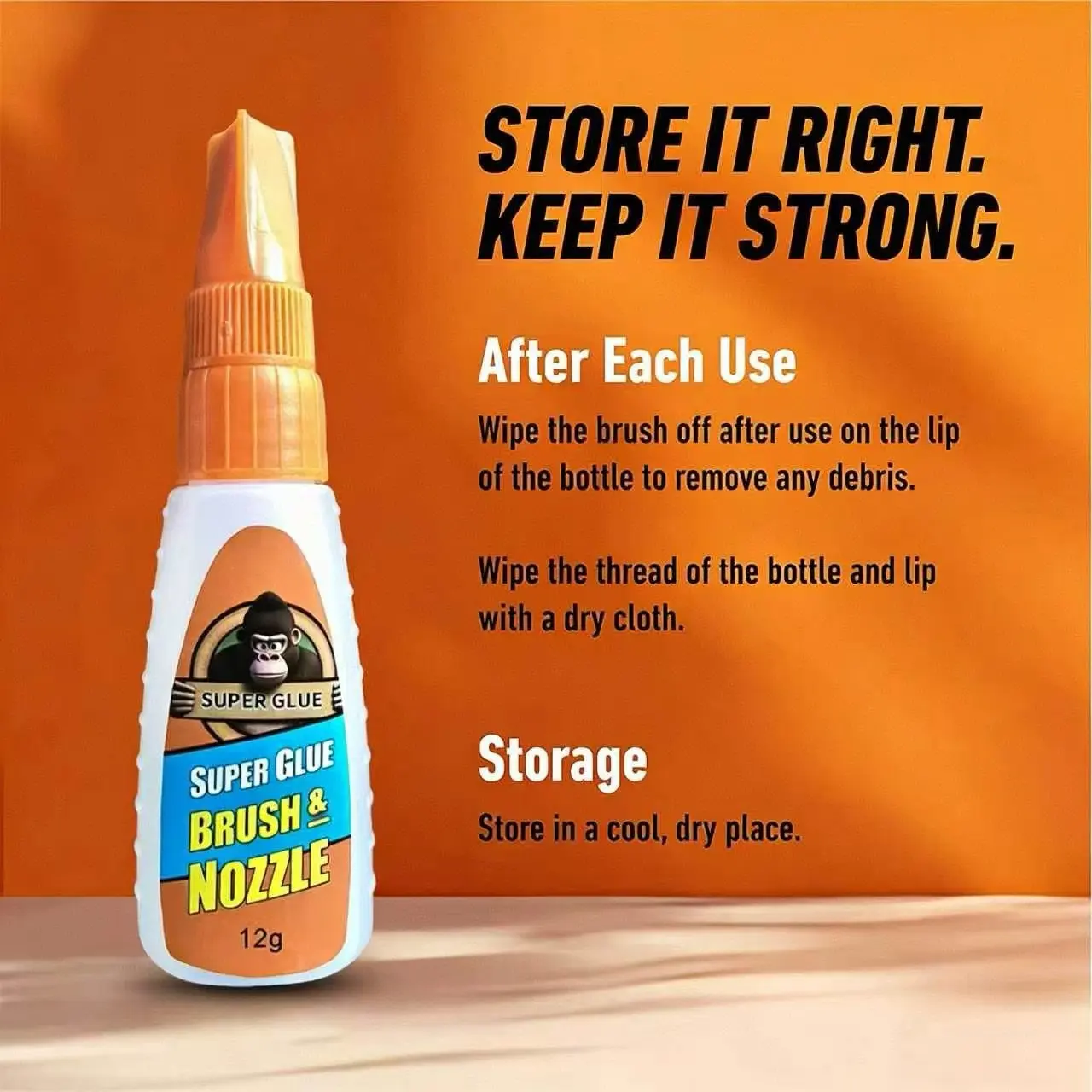 Gorilla Glue Instant Dry Strong Adhesive, High Strength Glue, Super Sticky Long Lasting Bond Welding Import Original, Handmade Plastic Metal Wood Acrylic Repair Shoe Transparent Fast Drying Oil-Based Quick Dry Adhesive