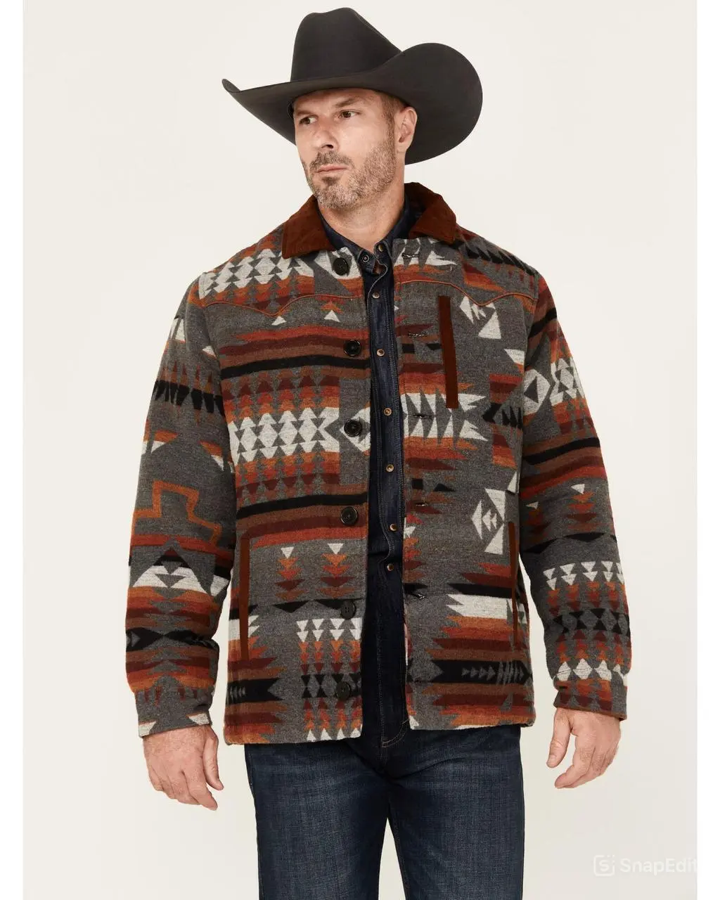 Men's Woodsworth Southwestern Print Wool Shirt Jacket