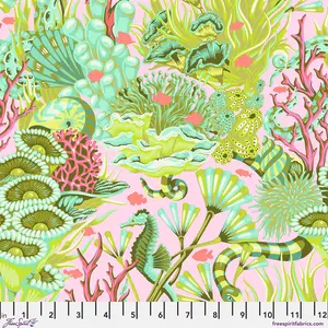 Fabric FreeSpirit Tula Pink Coralline Reef What You Sew Floral Reef by the Quarter Yard PWTP264.CORALLINE