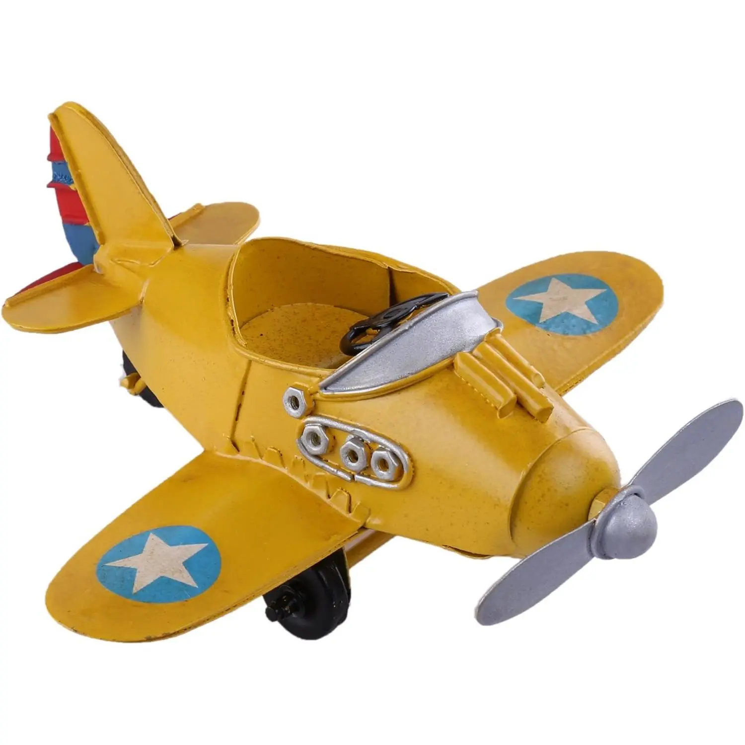Berry President Vintage Iron Propeller Airplane Aircraft for Photo Props & Nursery Room Decoration & Cake Topper