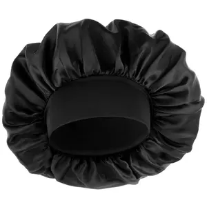 Silk Bonnet for Men & Women, Adjustable Satin Sleep Cap with Elastic Band, Soft Hair Wrap for Sleeping