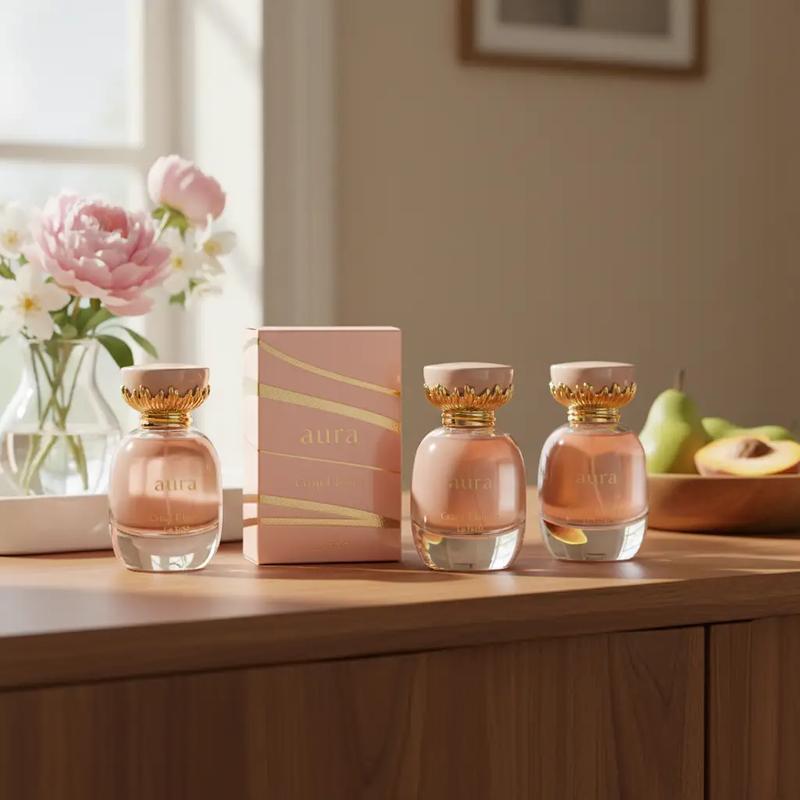KHADLAJ PERFUMES Aura La Fede Crisp Flower Perfume - Refreshing Floral-Fruity Women's Fragrance with Pear Bergamot & Peach Notes
