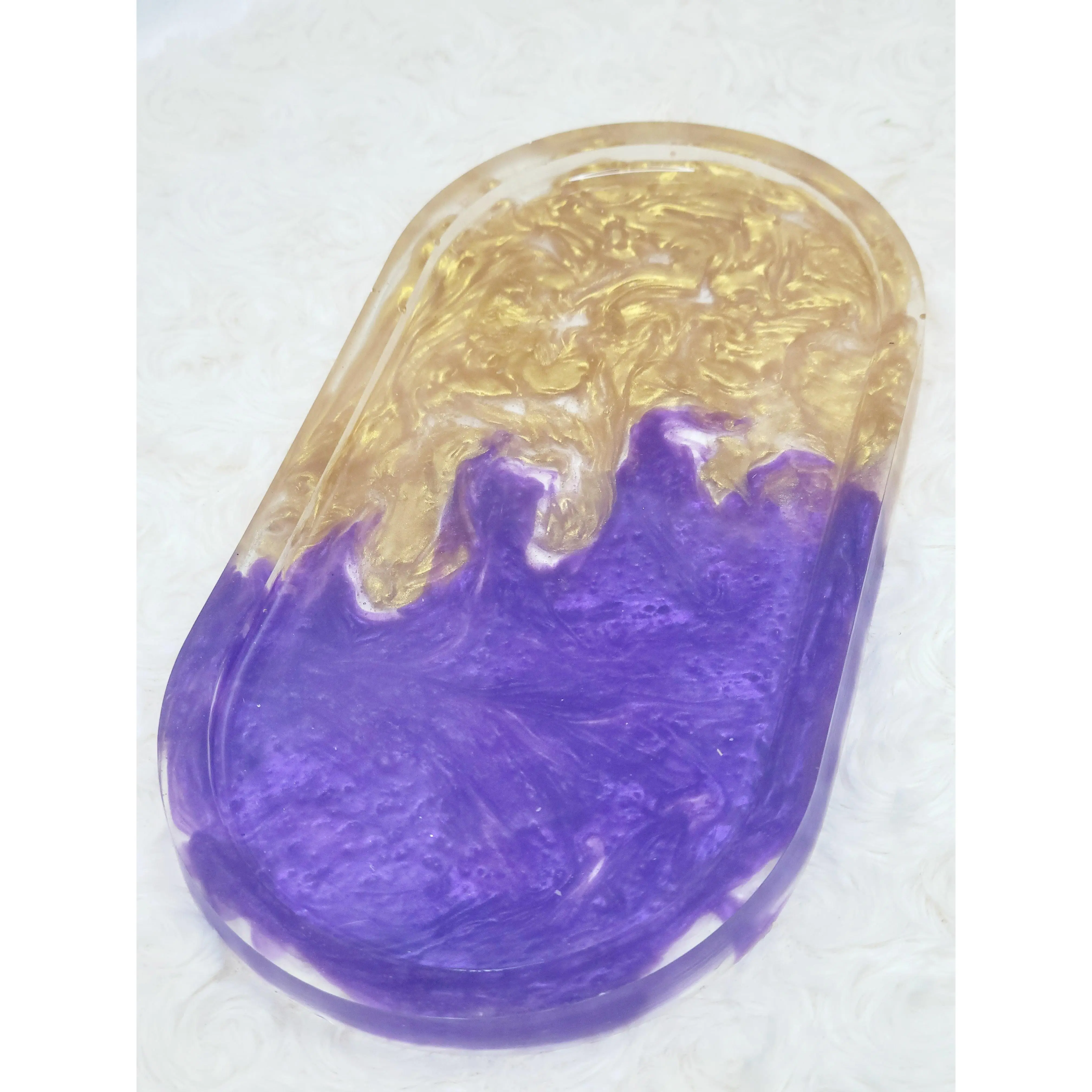 Gold and Purpke Trinket Tray