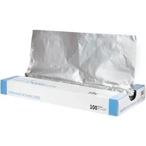 Professional Collection Embossed Foil Sheets 1200S, Aluminum Foil, Pop-Up Dispenser, for Hair Color Application and Highlighting Services, Food Safe, 12" W x 10.75" L, 100-Count Haircare