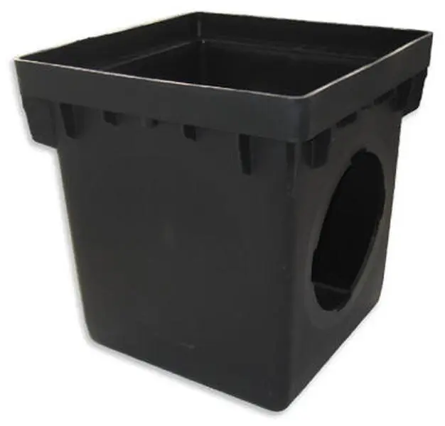 1200 12 x 12 in. Double Catch Basin, Black