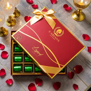 Viral Dubai Chocolate Gift Box with Gold Ribbon Wrapped