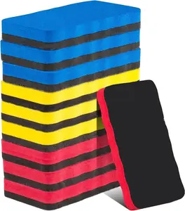 Magnetic Dry Erase Eraser, 9 Pack, Assorted Colors for Whiteboard, Kids Classroom, Home, Office and School NoBrand