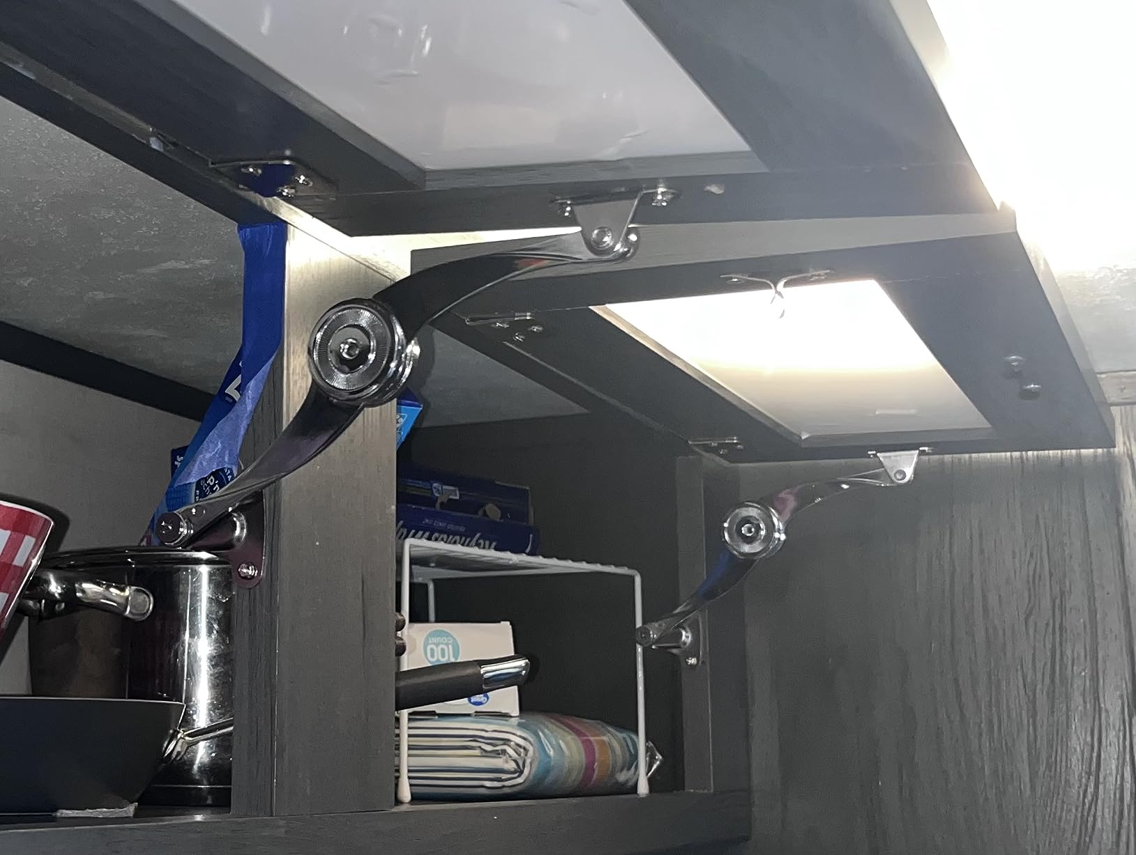 Tiberham Lid Support Hinge Adjustable Buffer Damper for Kitchen Cabinet Door Cupboard Toy Box Durable Zinc Alloy High Load Capacity 22 lbs Pack of 2 Tiberham Lid Support Hinge Adjustable Buffer Damper for Kitchen Cabinet Door Cupboard Toy Box Durable Zinc Alloy High Load Capacity 22 lbs Pack of 2