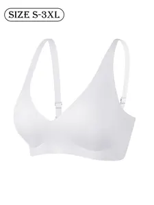 1 pack / 4 colors - Invisible Jelly Bra and Underwear Set - 2 rows, 4 buttons - XS-XXXL size - Adjustable for upper support and movement - Suitable for daily wear, parties, yoga - Comfortable, breathable, skin-friendly, and figure-hugging - Women's unlin