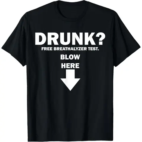 Men's Plus Size Soft Cotton Round Neck Shortsleeve T-Shirt - Classic Menswear, Breathable Fabric, 'Blow Here' Funny Meme Shirt, Relaxed or Fitted Black Casual Top