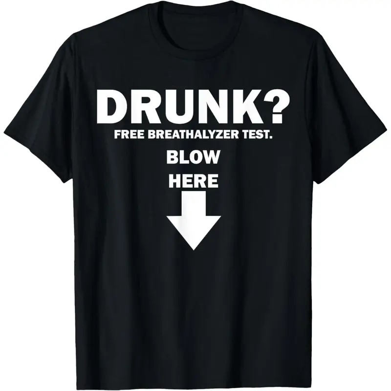 Men's Plus Size Soft Cotton Round Neck Shortsleeve T-Shirt - Classic Menswear, Breathable Fabric, 'Blow Here' Funny Meme Shirt, Relaxed or Fitted Black Casual Top