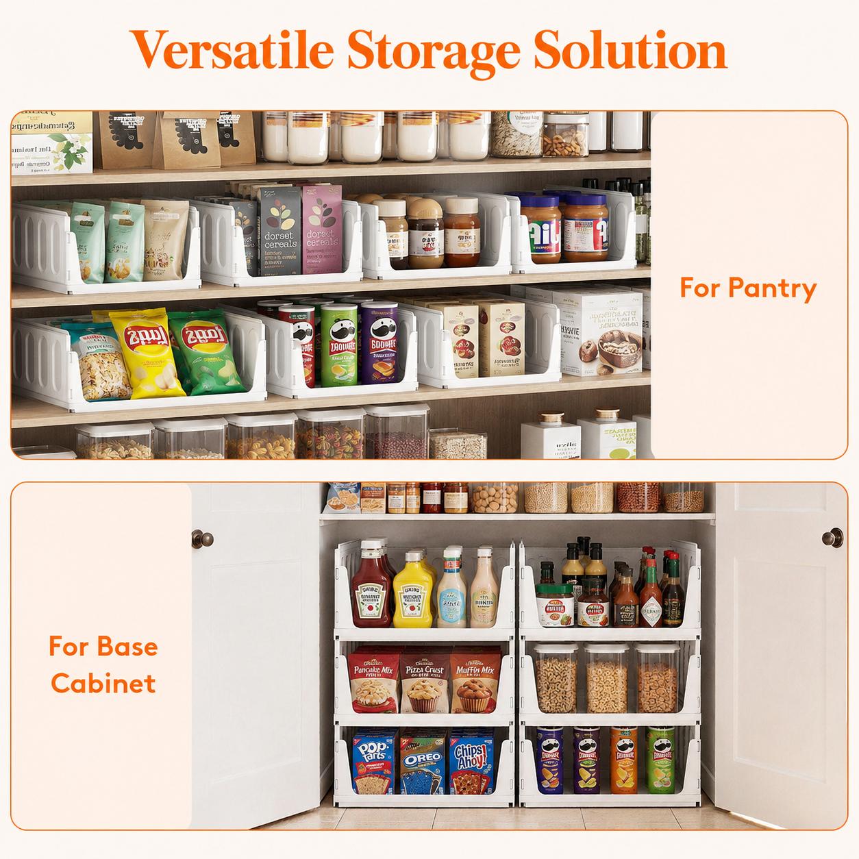 Lifewit Stackable Closet Organizers & Storage Bins for Clothes, Sweaters & Pants, Space-Saving Shelf Organizers for Bedroom, Dorm, RV & Pantry backtoschool