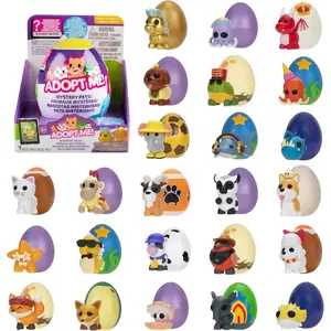 Adopt Me! Mystery Pets Blind Box Egg Assorted Single - Series 5 - Exclusive Virtual Item Game Code - Collectible Mini Animal Toy Figure, Styles May Vary - Gift for Kids, Girls & Boys - 6+
