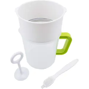 Multiple Usage Food Strainer, Nut Milk Bag Replacement, Yogurt Strainer, Food Grade Polycarbonate And Stainless Steel Mesh BPA-Free, Nut Milk/Soy Milk/Juice/Tea Filter