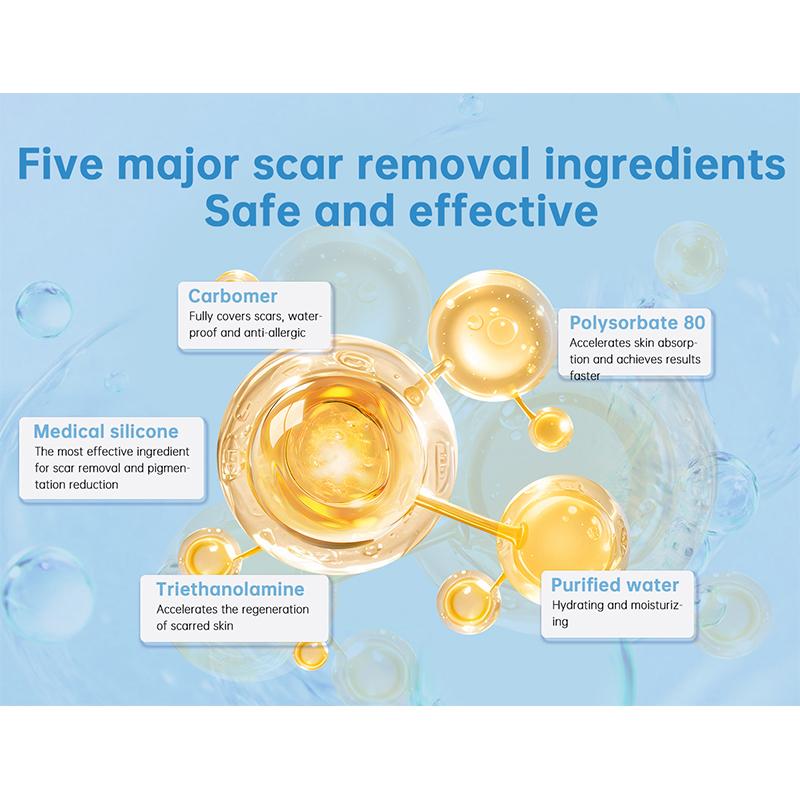 ANXINKANG Silicone Scar Gel, reduces the appearance of new and old scars from burns, stretch marks, surgery, trauma, keloids, etc., 0.70 oz (20g)