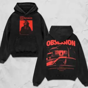 Obsession 2026 Horror Movie Washed Hoodie, Horror Graphic Washed Tee, Dark Aesthetic Pullover, Thriller Movie Hoodie, Ships Fast 9V0