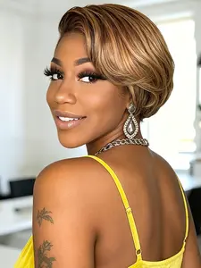 Pixie Cut Short Bob Wig, Transparent 13x4x1 Lace, Human Hair Wig for Women, Natural Look, Daily Wear, Stylish and Comfortable, Natural Looking Wigs
