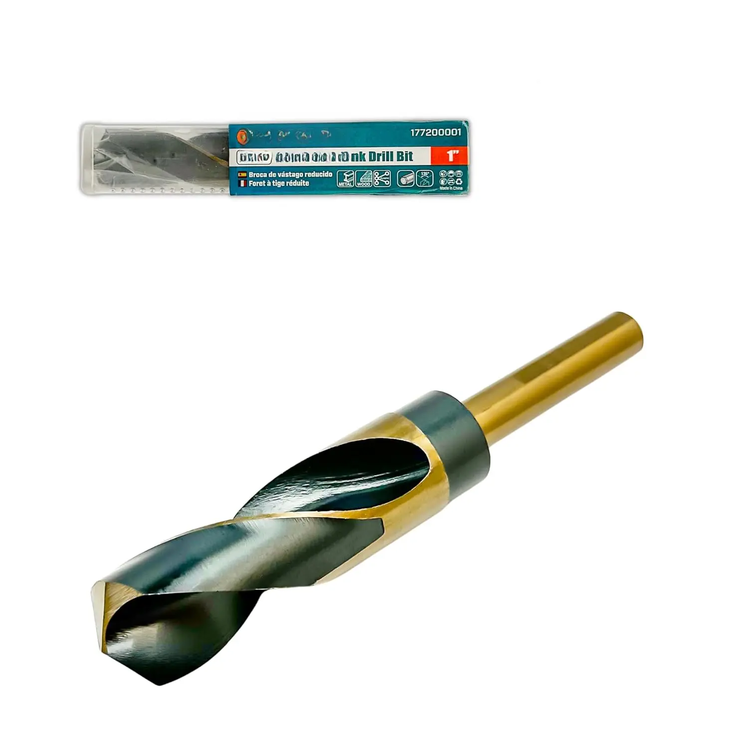 3/4 Inch Drill Bit | Reduced Shank High Speed Steel | 3/4 Drill Bit for Metal and Steel | HSS M2 Black &  Drill Bits with 1/2" Shank