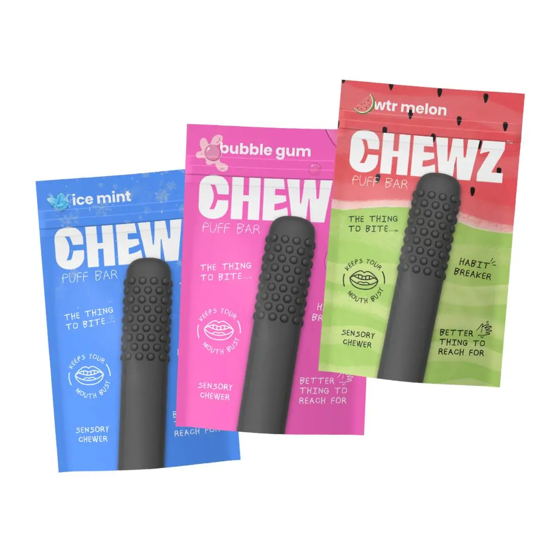 Chewable Fidget Bar | Flexible Silicone Sensory for Daily Stress Relief, Relaxation from Cravings - On the Go Aroma
