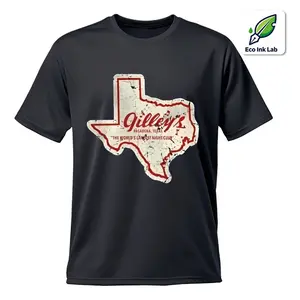 Mens Graphic T - Shirt with Gilley's Texas Print, Soft Fabric Ideal for Casual Wear