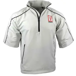 SHOEBACCA Mens Free Swing Peached Short Sleeve Half-Zip Casual Outerwear Casual - Off White