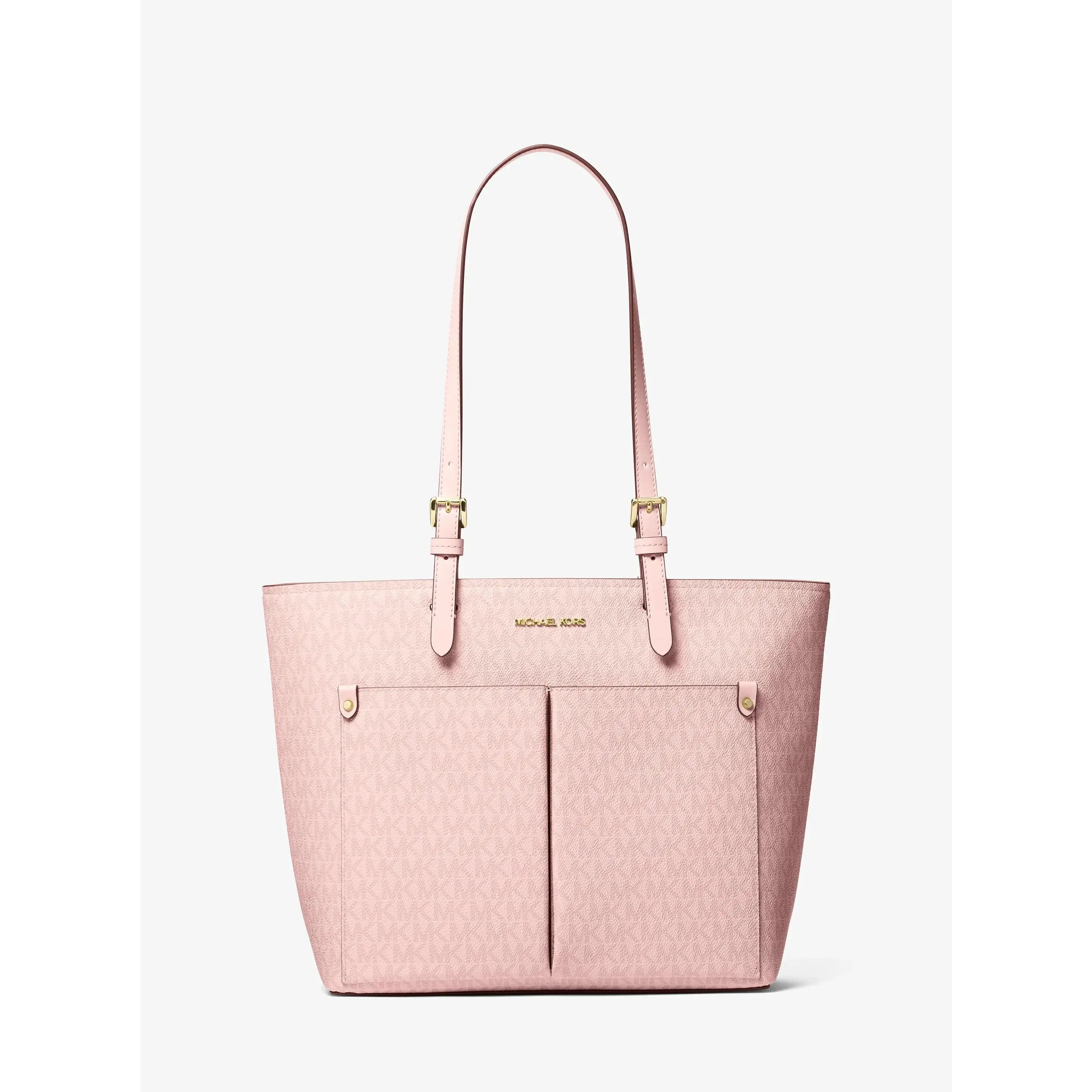 Jet Set Medium Signature Logo Pocket Tote Bag