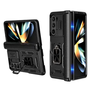 360 Degree Rotatable Phone Case with Bracket, Shockproof Phone Protective Cover, Shockproof Cellphone Accessory Compatible with Samsung Galaxy Z Fold 6/Z Fold 5, Casing