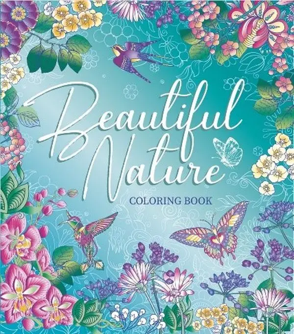 Adult Coloring Book - Therapeutic Nature Art, 128 Hand-Drawn Pages, Vibrant Floral Themes, Insect Designs, Lakes, Calming Places for Relaxation (Books, Magazines & Audio; Literature & Art; Painting & Design), Inspire