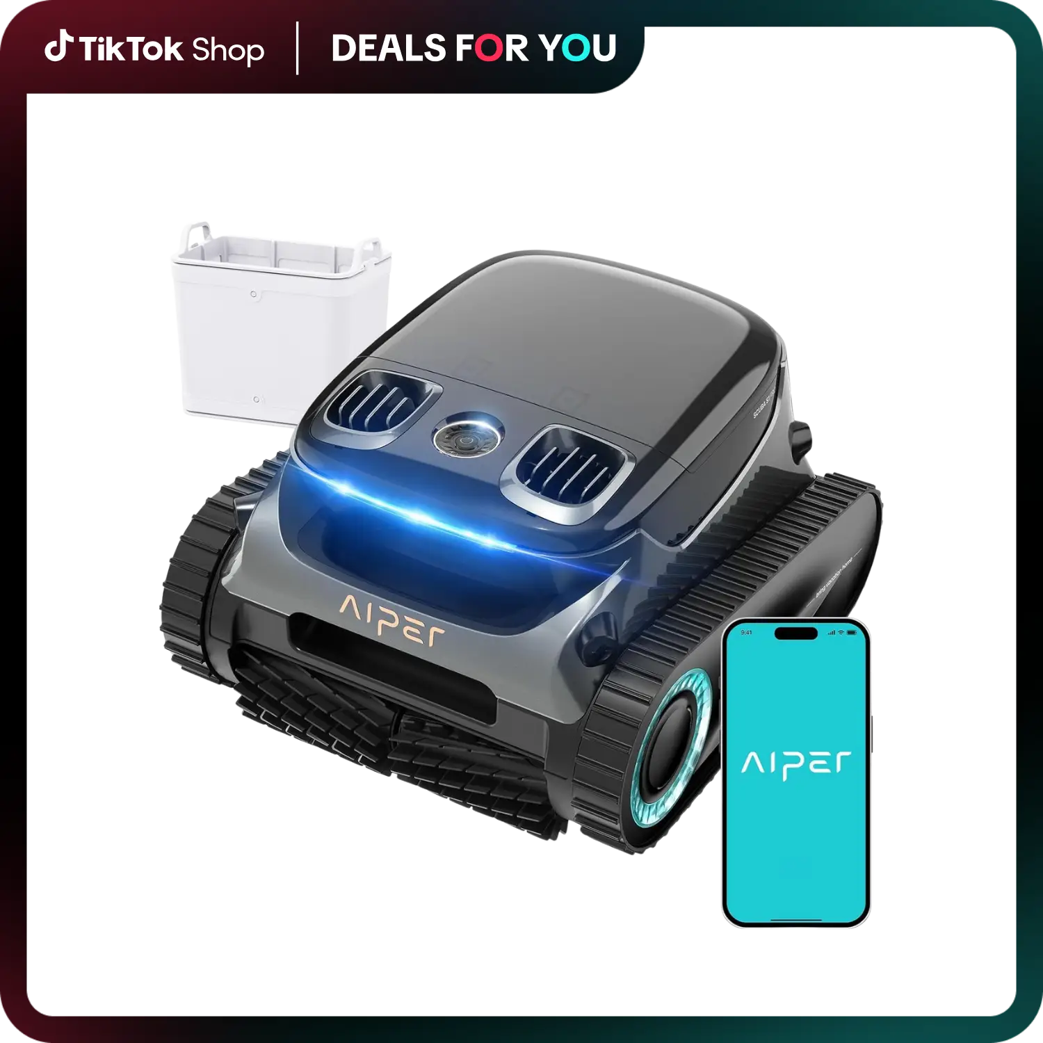 2025 Upgraded AIPER Scuba S1 Pro Cordless Robotic Pool Cleaner, Horizontal Waterline Cleaning, 360° Particle Filtration, 180-Min Battery Life, Ideal f
