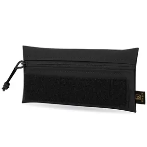 KRYDEX Hook & Loop Zipper Candy Pouch 4"x8" Tactical Pack for Plate Carrier Vest Chest Rig Durable 500D Nylon Storage Pouch