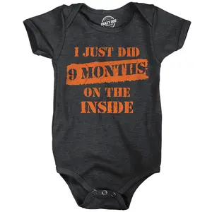 I Just Did 9 Months On The Inside Baby Bodysuit Funny Sarcastic Prison Graphic Novelty Jumper For Infants Funny Baby Onesies Funny Sarcastic Onesie Novelty Onesie Black - 9 I Just Did 9 Months On The Inside Baby Bodysuit Funny Sarcastic Prison Graphic Novelty Jumper For Infants Funny Baby Onesies Funny Sarcastic Onesie Novelty Onesie Black - 9