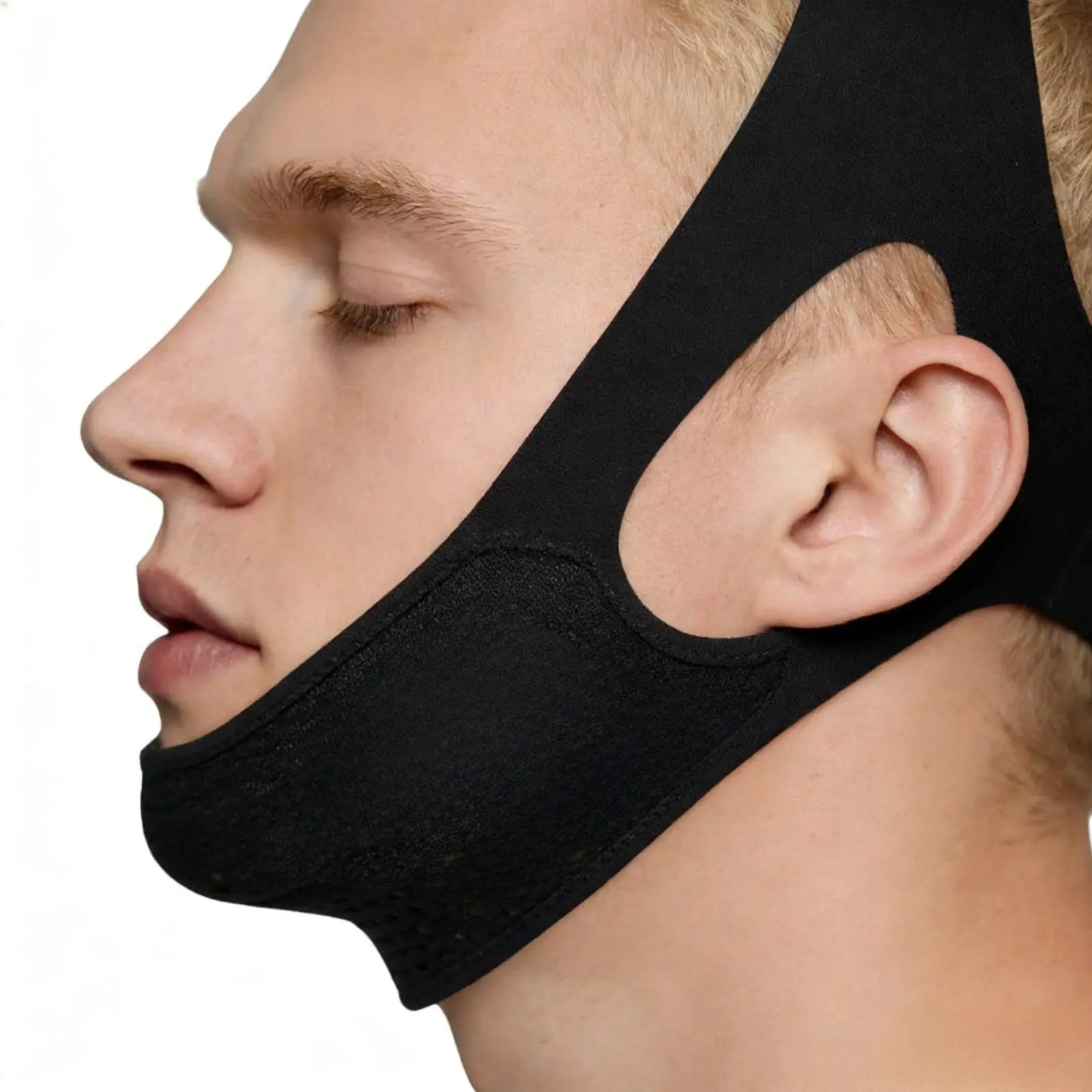 Anti-snoring Elastic Facial Chin Strap, Keeps The Mouth Closed, Auxiliary Tool, Suitable for Both Men and Women.
