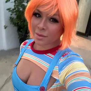 Chucky Inspired Orange Wig - Fashion Accessory for Women - Synthetic Costume Wig - Halloween Costume