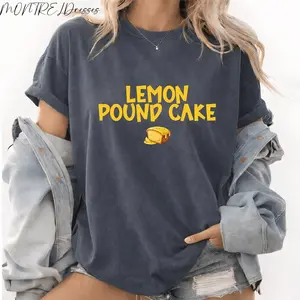 Lemon Pound Cake T-Shirt, Funny Dessert Graphic Tee, Unisex Cotton Apparel