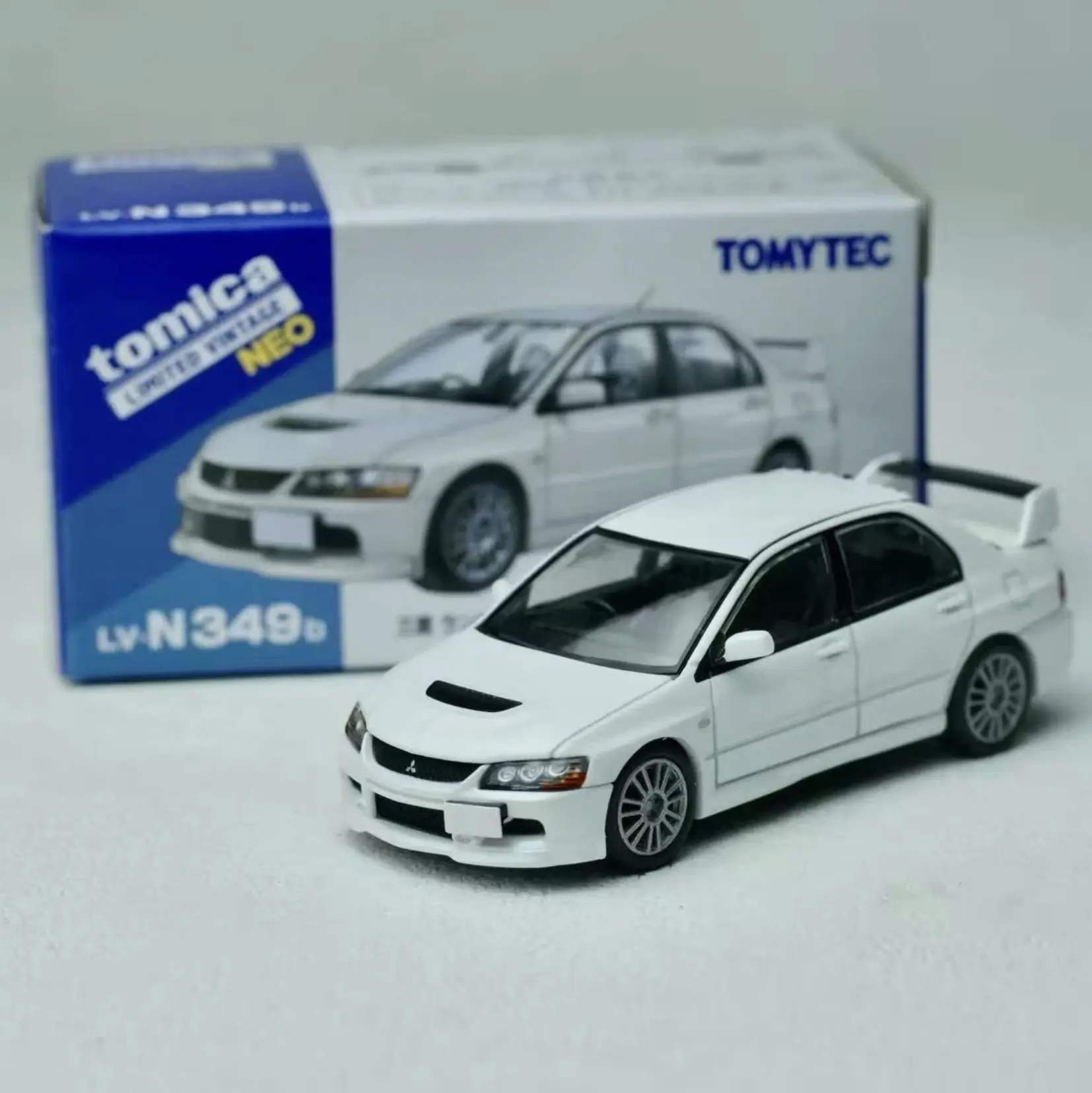 Tomytec Tomica Limited Vintage Neo LV-N349b 1:64 Mitsubishi Lancer Evolution IX EVO IX EVO 9 GSR MR 2006 Pearl White