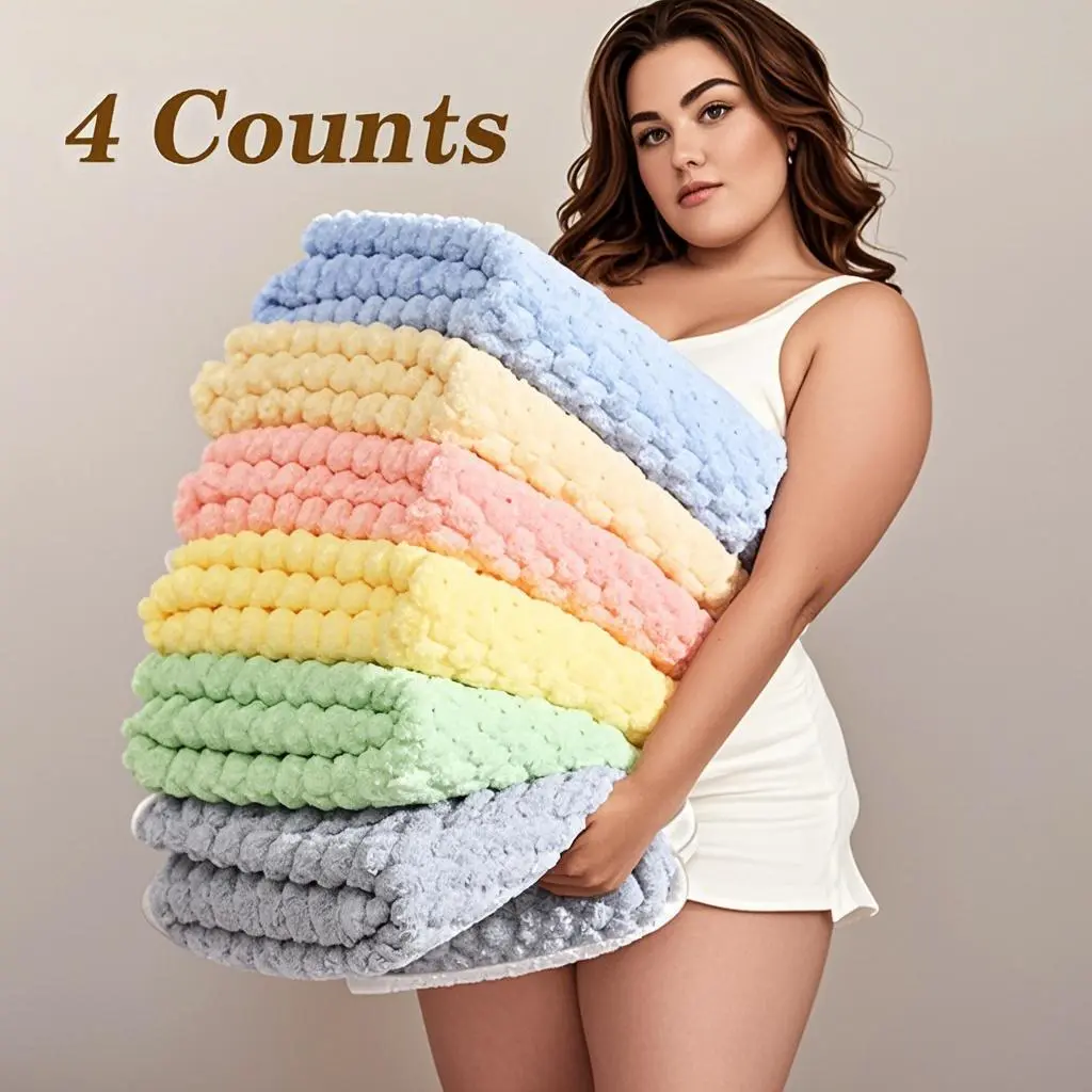 Colorful Bath Towel Set, Shower Towels, 4 Counts/set Soft Quick Drying Bath Towel, Suitable for Bathroom, Beach, Hotel, Camping, Gym, Spa