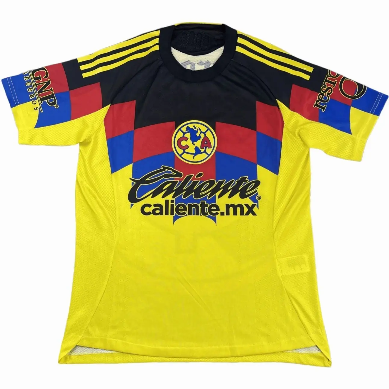 Retro Soccer Jersey, Yellow Color Block Short Sleeve Shirt, Breathable Performance Athletic Gear for Men & Fans