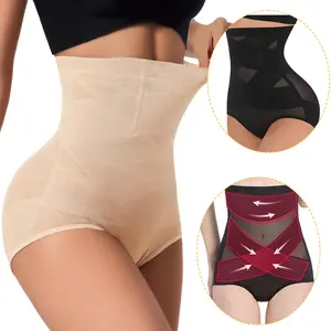 1-2 Counts Women's Tummy Control High Waist Trainer Body Shaper, Fashion Shapewear Panties Girdles Panty Body Shaper Waist Trainer Underwear ,Oversized S-3XL Black Beige